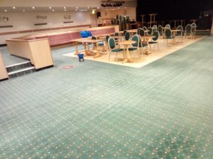 Cleaned commercial carpet