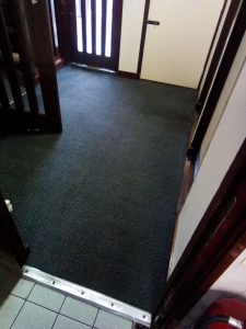 Cleaned commercial carpet