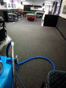 Cleaned commercial carpet