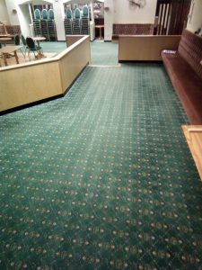 Cleaned commercial carpet