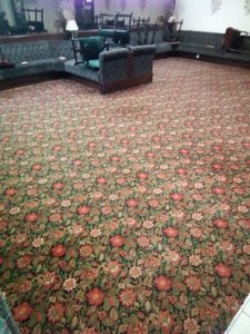 Cleaned commercial carpet